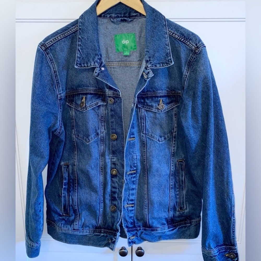 Dip Blue Denim Jean Jacket Size Large